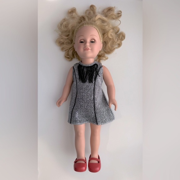 18” Cititoy Vinyl Girl Doll GS 126 Blonde Hair Moving EyeLids Blue Eyes - Picture 9 of 15